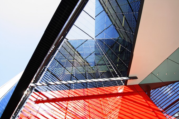 Modern architecture in London close up